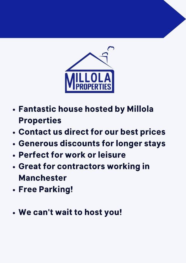 1 Mile To Etihad Stadium & Coop Arena, Free Parking, 7 Ppl Villa Manchester Exterior foto